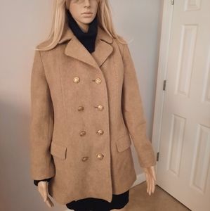 Vintage Tan Loden Peacoat